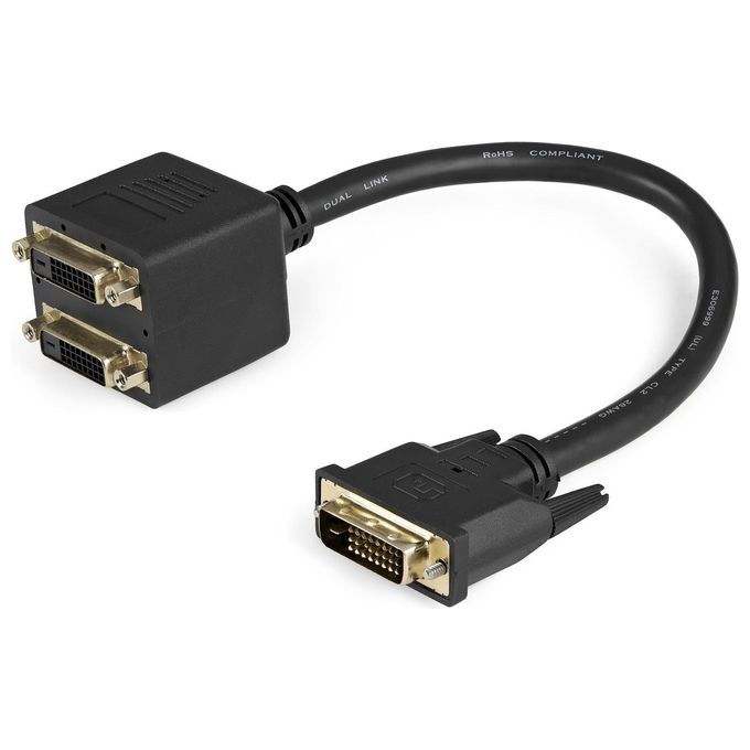 StarTech Cavo splitter video digitiale DVI-D a 2 DVI-D da 30 cm - M-F