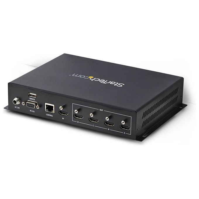 StarTech.com ST124HDVW Controller per video wall 2x2 4K 60Hz HDMI 2.0 1 ingresso 4 uscite colore Nero