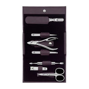 ZWILLING 97646-008-0 Classic Inox Set da Manicure e Pedicure 7 pezzi in acciaio inossidabile con custodia in pelle colore Viola