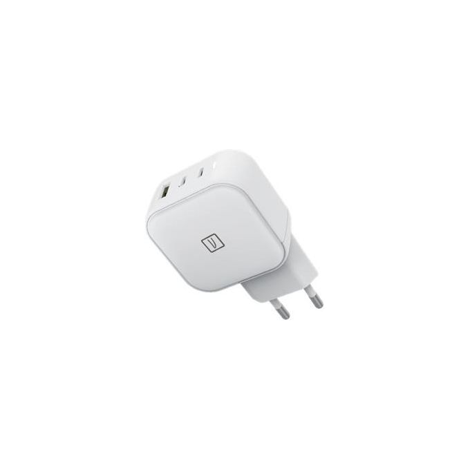Tucano MA-GAN65P-EU-W Caricabatterie GaN 65W 3 Porte USB-C Power Delivery Quick Charge 3.0 colore Bianco