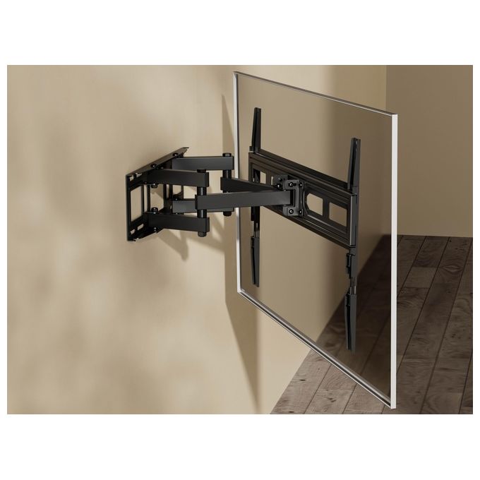Equip 650337 Supporto TV Full Motion 37'' 80'' VESA 600x400 Portata 40 Kg Girevole Inclinabile colore Nero