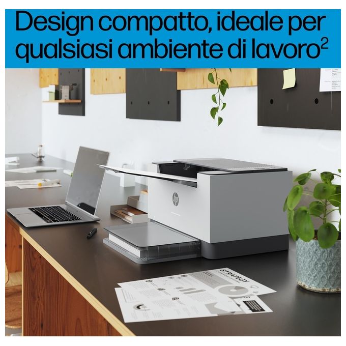HP 8J9K9F#B19 LaserJet M207dw Stampante Laser Monocromatica A4 Fronte Retro Automatica 27 ppm Wi-Fi Ethernet USB colore Grigio