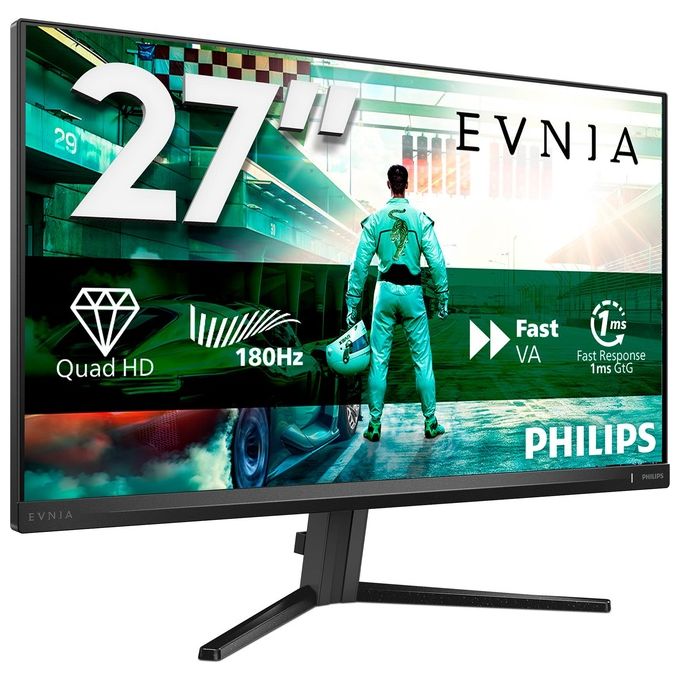 Philips 27M2N3500NL Evnia Monitor PC 27'' WQHD 2560x1440 VA 180Hz 0.5ms HDR10 FreeSync Adaptive Sync colore Grigio