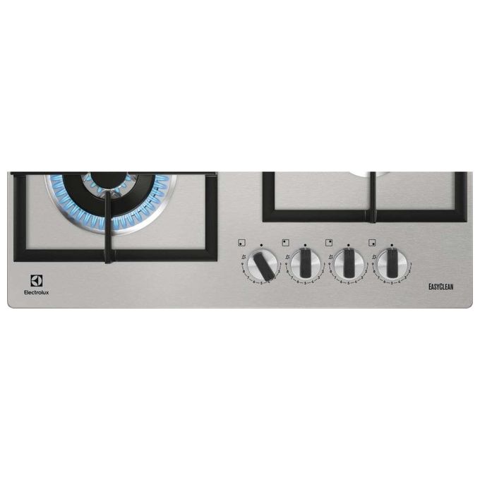 Electrolux KGU64361Z Piano cottura a gas Ultraflat 4 fuochi 1 bruciatore Wok multicorona Griglie in ghisa 60 cm Inox Antimpronta