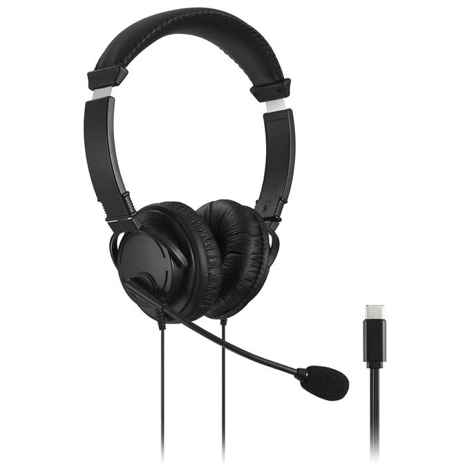 Kensington K97457WW Cuffie a Padiglione USB-C HiFi con Microfono Orientabile Cablato 1,8 m colore Nero