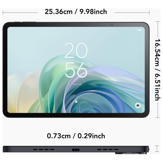 TCL 9491G Tab 11 Gen 2 Tablet Android 11'' NXTVISION 6GB RAM 256GB WiFi Android 14 Batteria 8000mAh colore Grigio