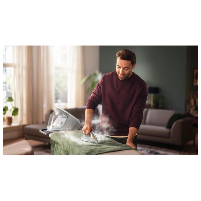 Philips PSG7040-10 Serie 7000 PerfectCare Ferro da stiro con Caldaia 2100 W 1,8 L 8 bar 600 g-min SteamGlide Elite colore Oro Bianco