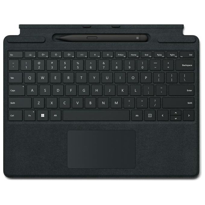 Microsoft 8X6-00177 Surface Pro Tastiera con Slim Pen Alcantara Tasto Copilot Retroilluminata colore Nero