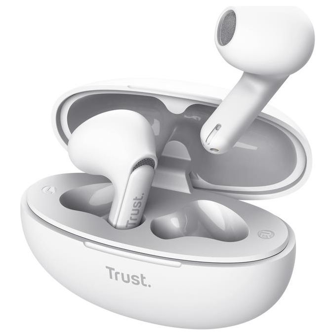 Trust Yavi Auricolare True Wireless Stereo (TWS) In-ear Musica e Chiamate USB tipo-C Bluetooth Bianco
