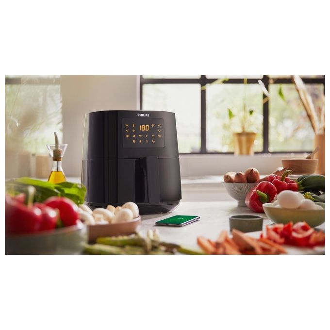 Philips HD9255-60 Serie 5000 Friggitrice ad aria 4,1 L 1400 W 13 programmi Display Touch Wi-Fi colore Grigio