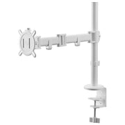 One For All DM2120 Supporto Monitor Universale Regolabile Rotazione 360° Inclinazione 90° Altezza Regolabile 35,5 cm Morsetto-Occhiello colore Bianco