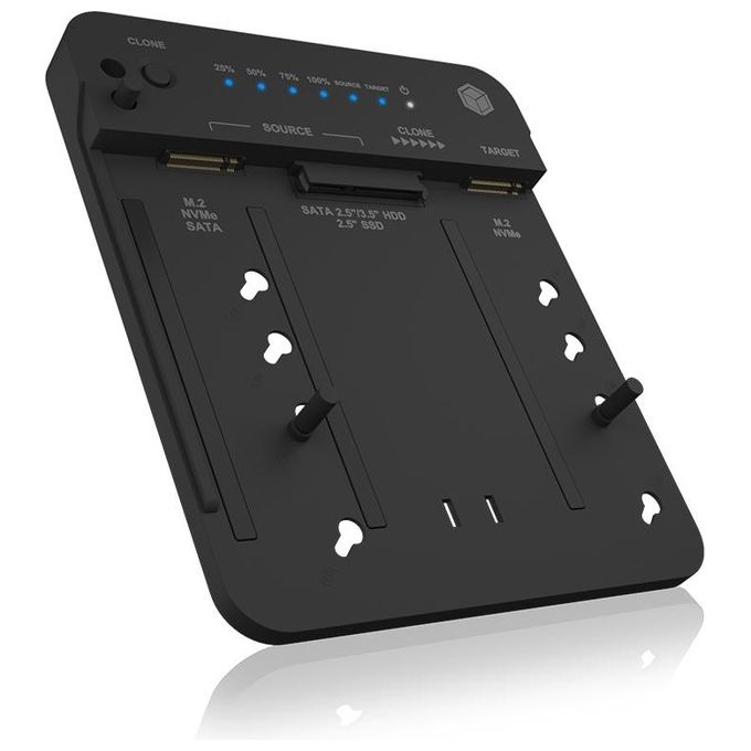 ICY BOX IB-2913MCL-C31 Docking e Clone Station HDD SSD M.2 NVMe USB 3.2 Gen 2 Type-C 10 Gbit-s colore Nero