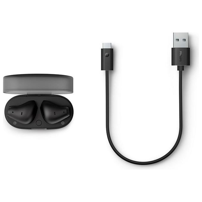 Philips TAT2139BK-00 Auricolari True Wireless In-ear Bluetooth 5.3 IPX4 Touch Control 28h custodia ricarica colore Nero