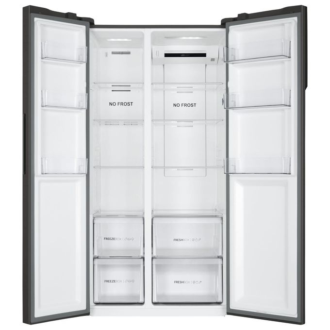 Haier HSR3918ENPB Serie 3 Frigorifero Side by Side 528 L 177,5 cm Classe E 38 dB No Frost Multi Air Flow colore Nero