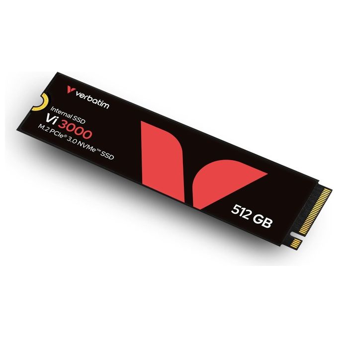 Verbatim 49374 Vi3000 SSD Interno M.2 NVMe PCIe Gen3x4 512 GB Lettura 3300 MB-s Scrittura 2500 MB-s 3D NAND TLC