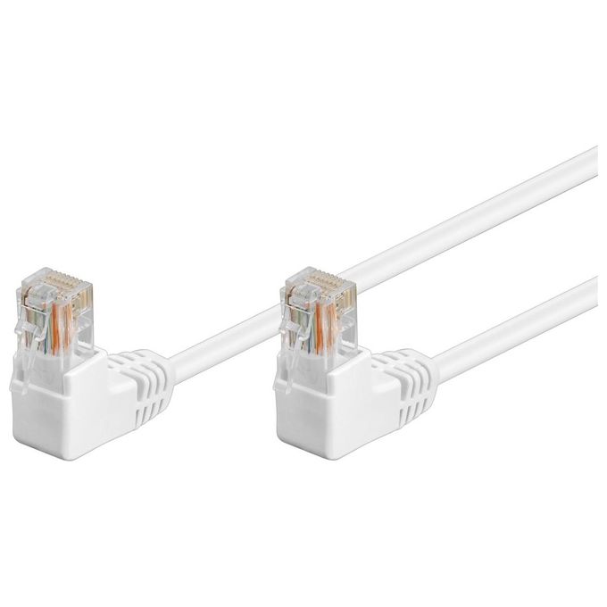 Wentronic cavo rete utp cat.5e connettori rj45 a 90 gradi mt 1