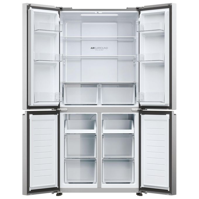 Haier HCR3818ENMM Cube 83 Serie 3 Frigorifero Multidoor 467 L 181 cm Classe E 35 dB Total No Frost 4 Porte colore Platino Inox