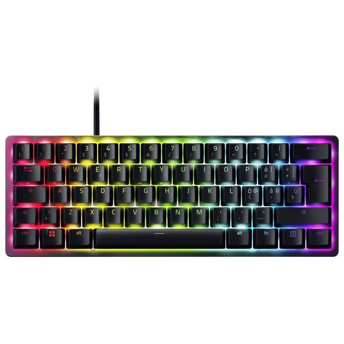 Razer 03-03392800-R3H Huntsman Mini Tastiera Gaming 60% Switch Ottici Purple QWERTY Italiano colore Nero