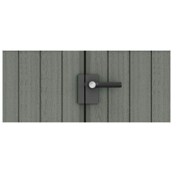 Keter 256880 Darwin 6x8 Casetta da Giardino in Resina EVOTECH+ 190x244x221 cm Pavimento Incluso colore Verde