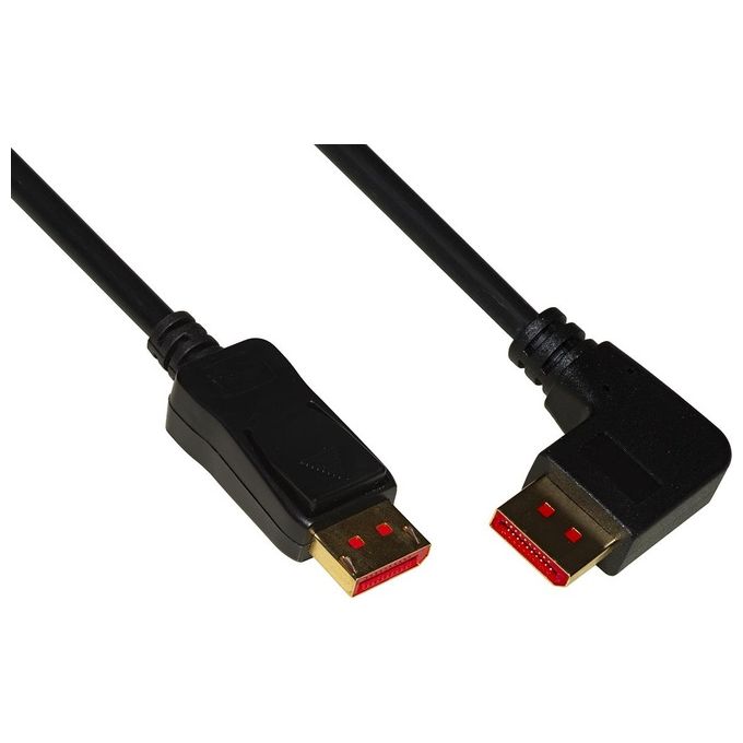 Link Cavo di Connessione Displayport 1.4 8k 18mt Connettore Angolato a Destra