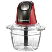 Russell Hobbs 27130-56 Tritatutto Elettrico 0.5 L 200 W Lame Inox Ciotola in Vetro Lavastoviglie colore Rosso