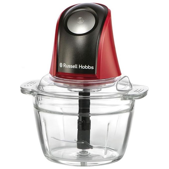Russell Hobbs 27130-56 Tritatutto Elettrico 0.5 L 200 W Lame Inox Ciotola in Vetro Lavastoviglie colore Rosso