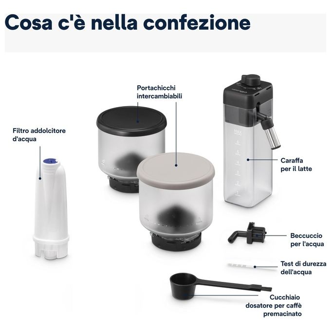 De'Longhi EXAM440.55.G Rivelia Macchina da caffe' Automatica 1,4 L 19 bar 1450 W Bean Switch LatteCrema Hot colore Grigio 16