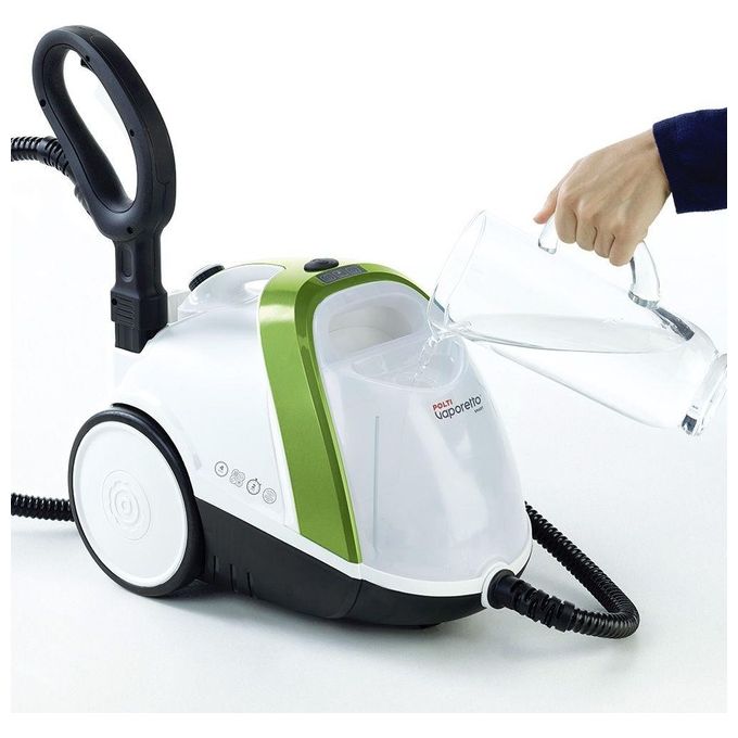 Polti PTEU0317 Vaporetto Smart 110 Eco Pulitore a Vapore Cilindrico 1500W 4 bar Autorefill 110 g-min colore Nero Verde Bianco