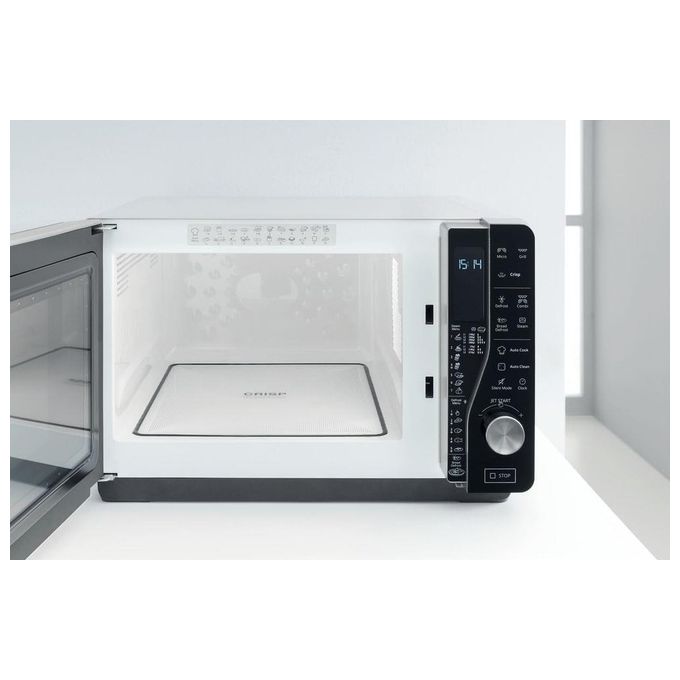 Whirlpool MWF 427 SL ExtraSpace Forno a Microonde con Grill 25 L 800 W Crisp Vapore Jet Start colore Argento