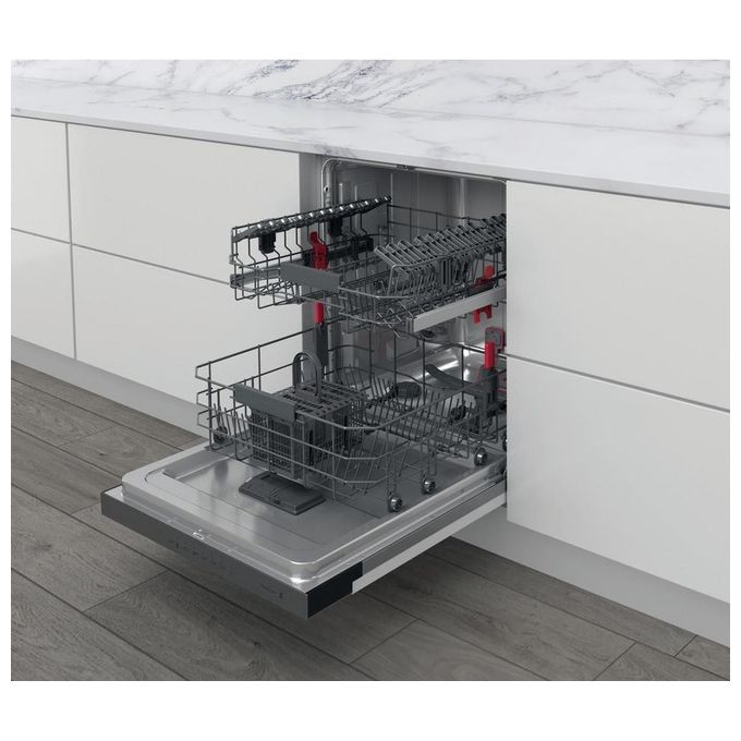 Whirlpool WB6020PX Lavastoviglie Semi Incasso 14 coperti Classe E 8 Programmi 46 dB Natural Dry 6° Senso (82x60x55 cm) colore Inox