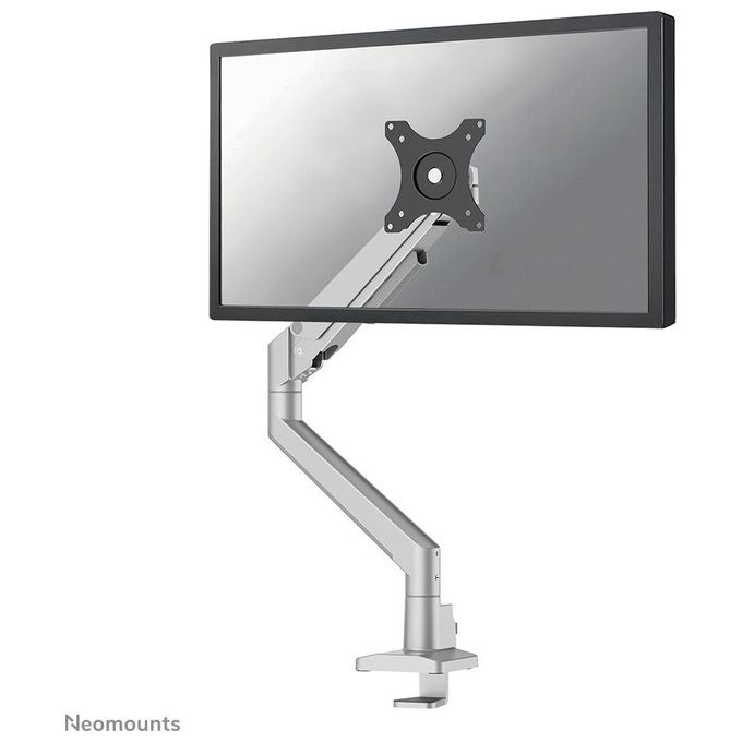 Neomounts DS70-250SL1 Braccio per Monitor 17-35'' Regolazione Altezza a Molla a Gas Rotazione 360° Inclinazione -45° a 45° colore Argento