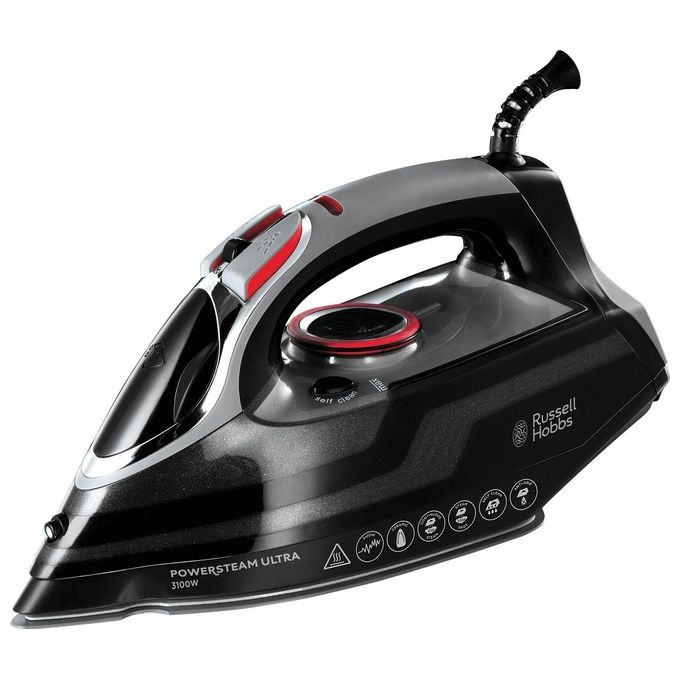 Russell Hobbs 20630-56 Ferro da Stiro a Vapore Piastra Ceramica 3100 W Vapore Continuo 45 g-min Getto 210 g-min colore Nero Grigio