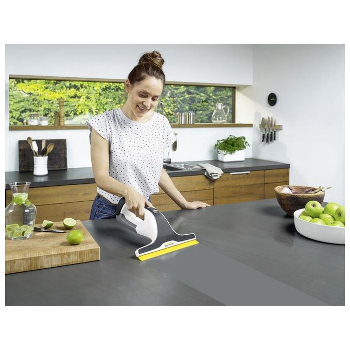 Kärcher WV 6 PLUS Aspiragocce Lavavetri Senza Fili Bocchetta 28 cm Autonomia 100 min Serbatoio 0,15 L colore Bianco