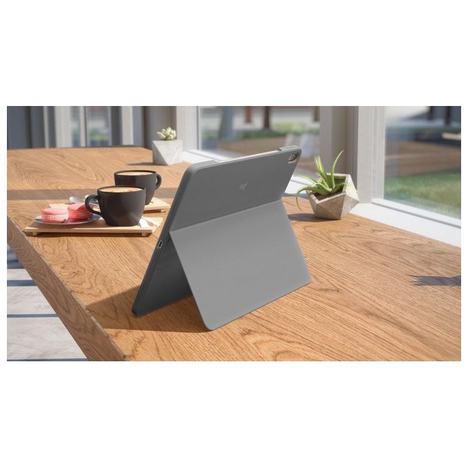 Logitech 920-012615 Combo Touch Custodia con Tastiera per iPad Air 13'' QWERTY Italiano Trackpad Smart Connector colore Grigio