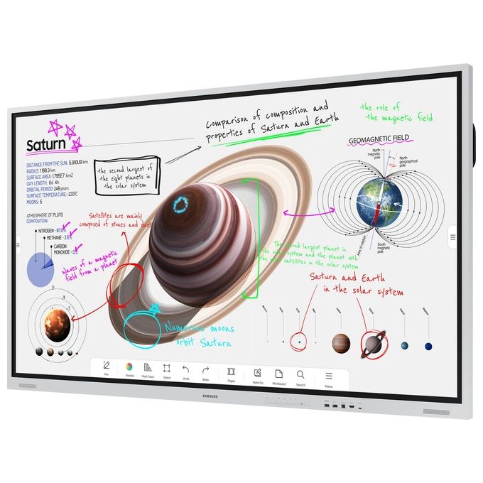 Samsung WM85B Lavagna Interattiva 85'' 3840x2160 Pixel Touch Screen Grigio Chiaro Hdmi