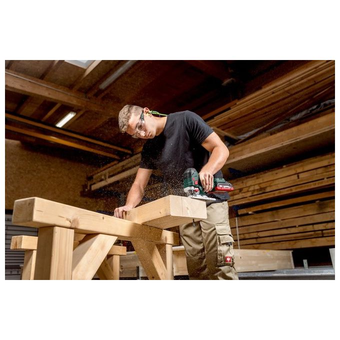Metabo 601502840 STA 18 LTX 150 BL Seghetto alternativo a batteria 18 V motore brushless profondita' taglio 150 mm cambio lama senza attrezzi colore Nero