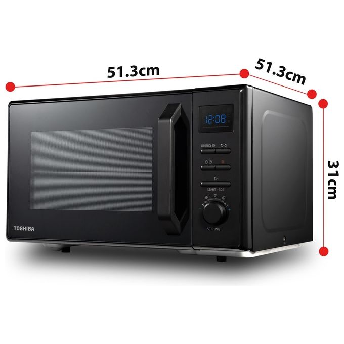 Toshiba MW2-AC25TF(BK) Forno a microonde Combinato 25 L 900 W Grill 1100 W Convezione 10 Programmi colore Nero