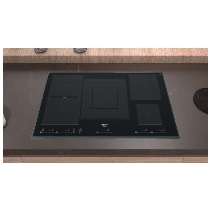 Hotpoint HT 1090 BA Piano cottura Induzione 90 cm 5 Zone Flexi Duo Touch Control Booster Limitatore di Potenza colore Nero