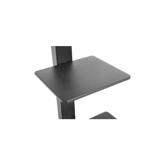NVS LCD70 Supporto TV da pavimento orientabile per TV 37''-70'' con base in vetro temperato altezza regolabile su 3 posizioni VESA fino a 600x400 mm colore Nero