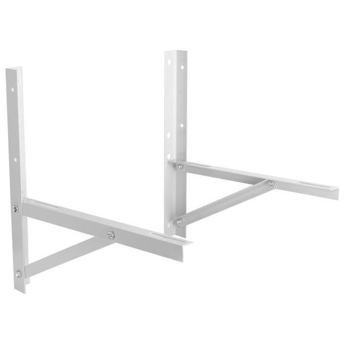 NuovaVideosuono 24LU090 Coppia Staffe Supporto Unita' Esterna Condizionatore Acciaio 80 Kg colore Bianco