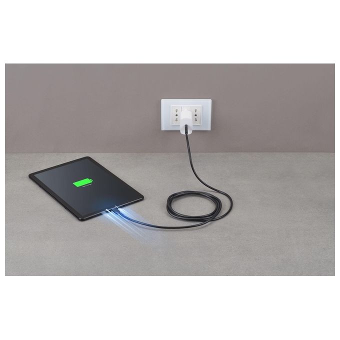 Cellular Line Cavo 5A da USB-C a USB-C per la Ricarica e Sincronizzazione Dati Nero
