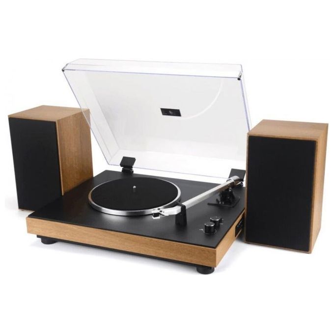 Majestic 110554 WD TT 54 Giradischi Vintage 33 45 Giri Bluetooth 5.4 USB 30W Altoparlanti Esterni RCA colore Nero Legno