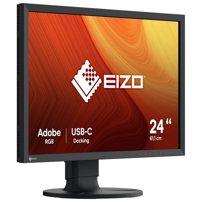 EIZO CS2400S ColorEdge Monitor Grafico 24.1'' 1920x1200 USB-C Hub 4 Porte 70W Alimentazione AdobeRGB 99% DCI-P3 95% colore Nero