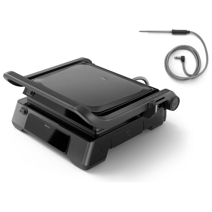 Philips HD6307-70 Serie 7000 Grill a Contatto 2200 W 8 Funzioni Preimpostate Sensore di Temperatura colore Nero