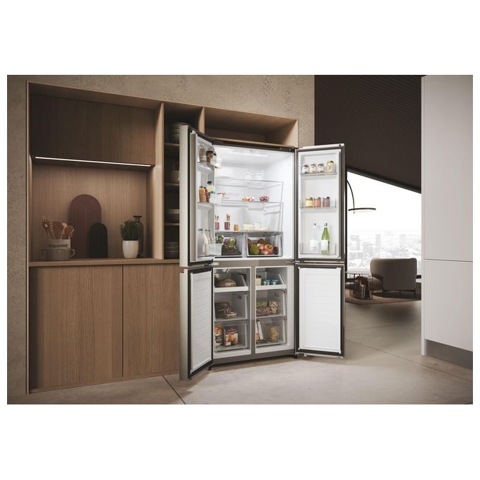 Haier HCR3818ENMM Cube 83 Serie 3 Frigorifero Multidoor 467 L 181 cm Classe E 35 dB Total No Frost 4 Porte colore Platino Inox