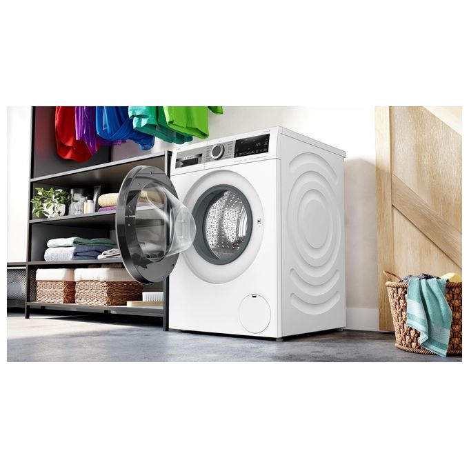 Bosch Serie 6 WGG244F1IT Lavatrice a carica frontale 9 Kg 1400 giri Classe A-Vapore Iron Assist Programma Hygiene Plus i-Dos Motore Inverter EcoSilence Bianco