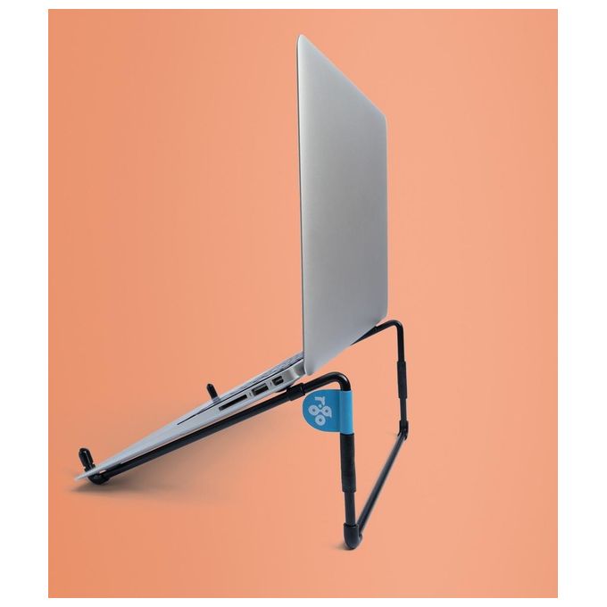 R-Go Tools RGOSC015BL Supporto per laptop ergonomico pieghevole adatto per laptop da 10 22 pollici colore Nero