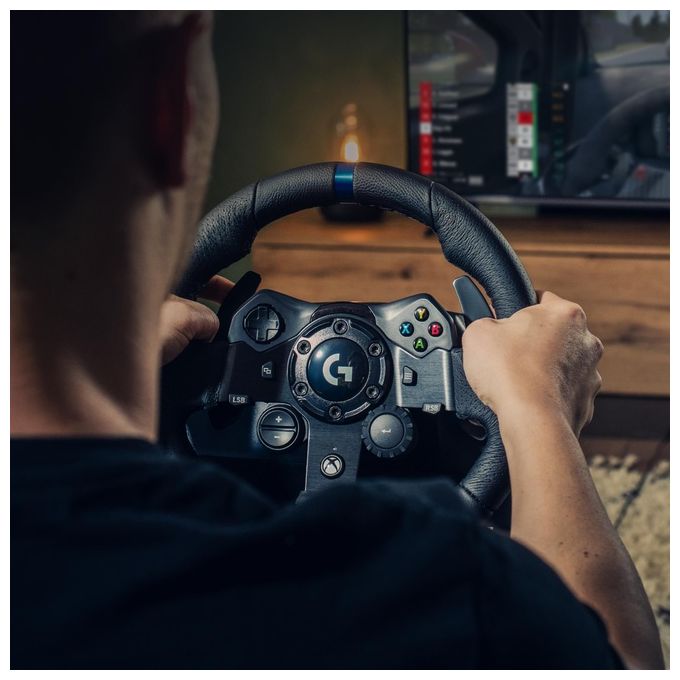 Logitech G G923 TrueForce Volante da Corsa con Pedali USB 2.0 PC Xbox One Xbox Series X S colore Nero