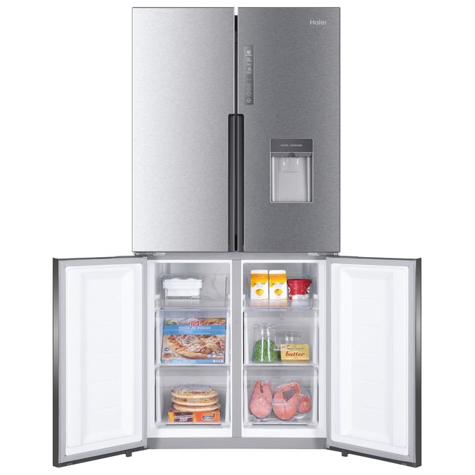 Haier RTG684WHJ Cube 83 Frigorifero 4 Porte 466 L 180 cm Classe F 35 dB No Frost Multi-Airflow colore Argento