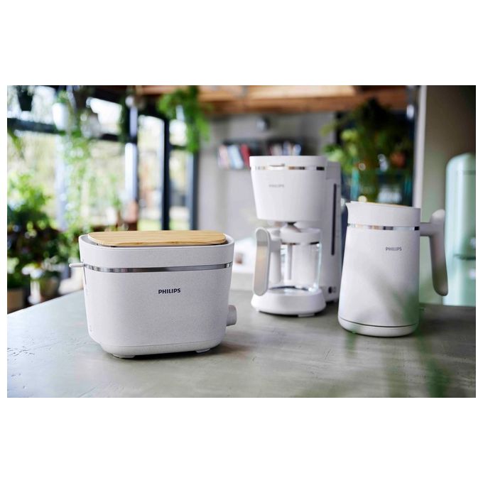 Philips HD2640-10 5000 Series Tostapane 2 Fette 830W 8 Livelli di Doratura Scaldapanini Integrato colore Bianco